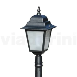 Lampione Alto 116 cm in Vetro e Alluminio Antracite Made in Italy - Scintilla