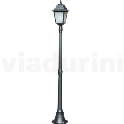 Lampione Alto 178 cm in Vetro e Alluminio Antracite Made in Italy - Scintilla