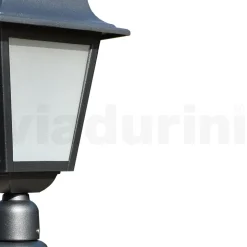 Lampione Alto 76 cm in Vetro e Alluminio Antracite Made in Italy - Scintilla