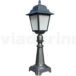 Lampione Alto 76 cm in Vetro e Alluminio Antracite Made in Italy - Scintilla