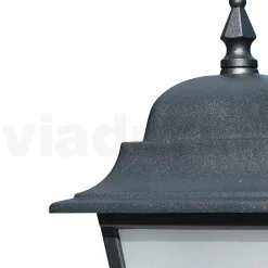 Lampione Alto 53,5 cm in Vetro e Alluminio Antracite Made in Italy - Scintilla