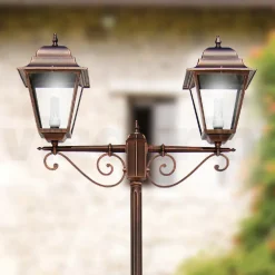 Lampione Alto 264 cm per il Giardino in Vetro e Alluminio Pressofuso - Alchimista