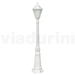Lampione Alto per Esterno Vintage in Alluminio Bianco Made in Italy - Terella