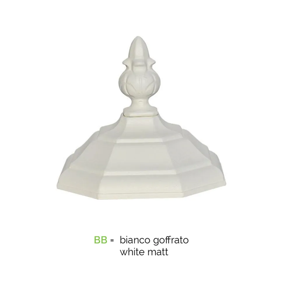 Lampione a 2 Luci Stile Vintage in Alluminio Bianco Made in Italy - Dodo