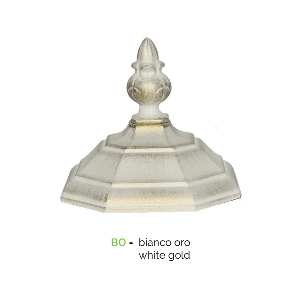 Lampione a 2 Luci Stile Vintage in Alluminio Bianco Made in Italy - Dodo