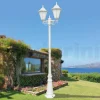Lampione a 2 Luci Vintage in Alluminio Bianco Made in Italy - Terella