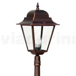 Lampione da Esterno Alto 161 cm in Vetro e Alluminio Pressofuso - Alchimista