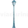 Lampione da Esterno Alto 222 cm in Vetro e Alluminio Pressofuso - Alchimista