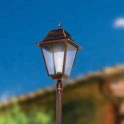 Lampione da Esterno Alto 252 cm in Vetro e Alluminio Pressofuso - Alchimista