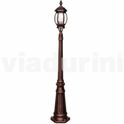 Lampione da esterno a una luce in alluminio made in Italy, Anika