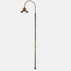 Lampione da Giardino con Arco Alto o Basso Ottone e Rame - Bordo by Il Fanale