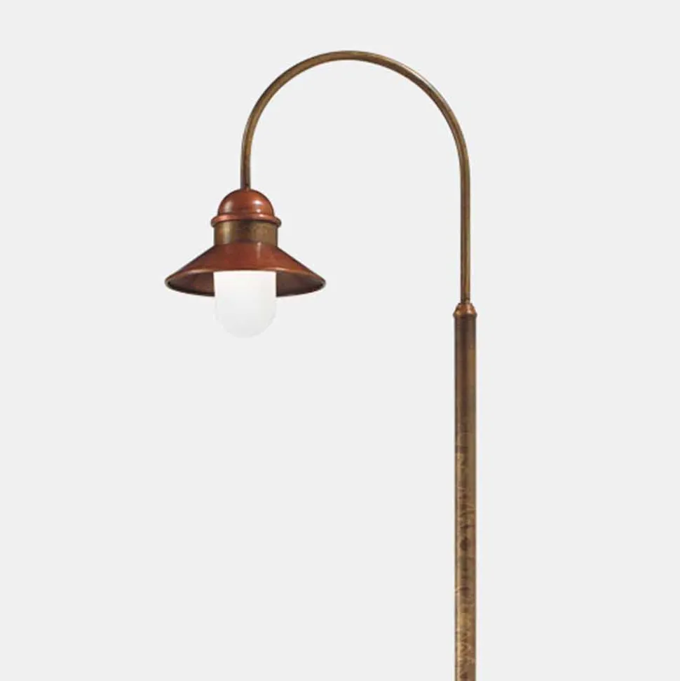 Lampione da Giardino con Arco Alto o Basso Ottone e Rame - Bordo by Il Fanale