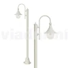 Lampione da giardino in alluminio bianco con 1 luce prodotto in Italia, Anusca