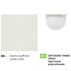 Lampione da giardino in alluminio bianco con 1 luce prodotto in Italia, Anusca
