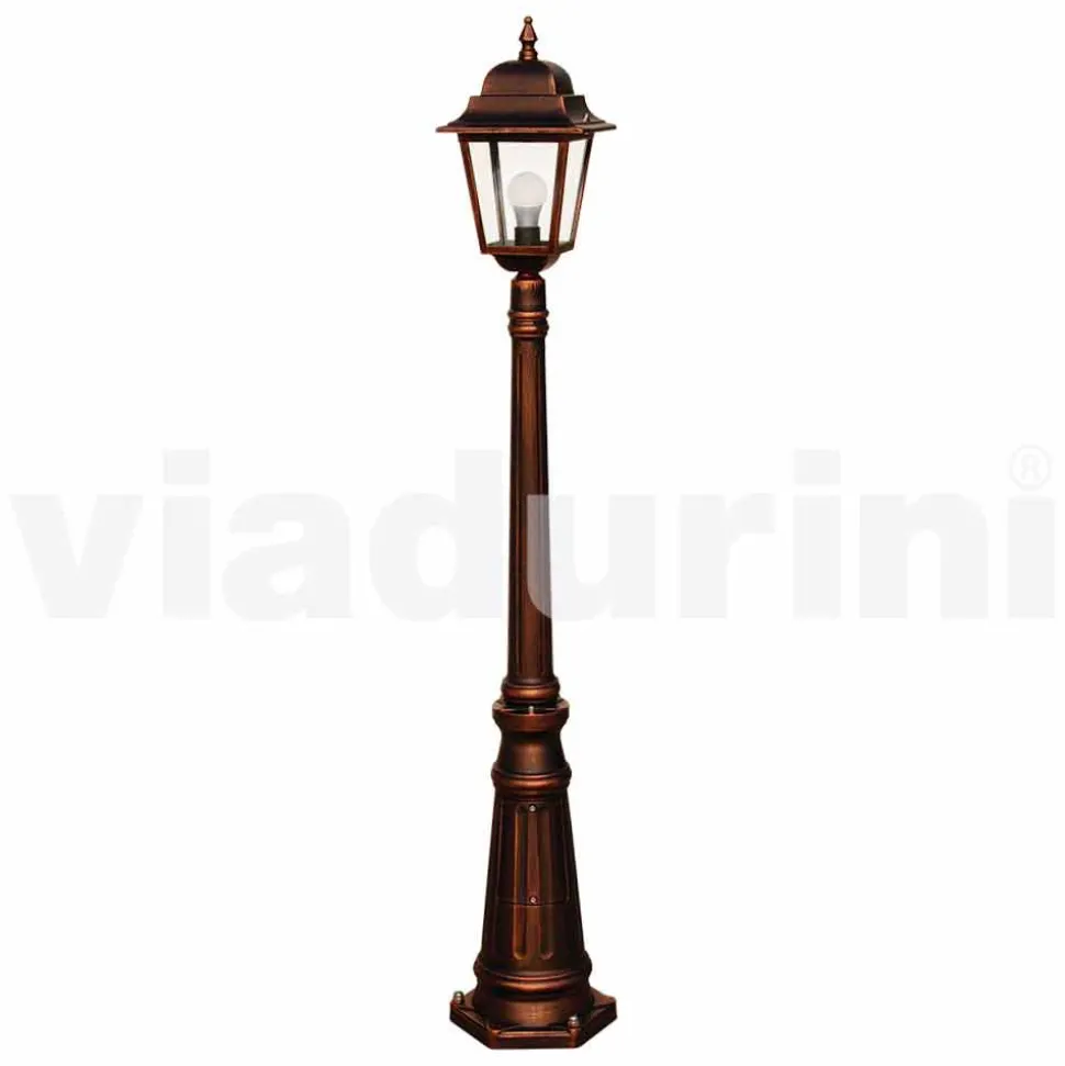 Lampione da giardino in alluminio pressofuso made in Italy, Aquilina