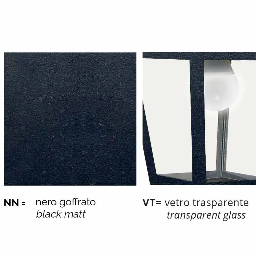 Lampione da giardino in alluminio pressofuso made in Italy, Aquilina