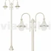 Lampione da giardino in alluminio pressofuso bianco made Italy, Anusca