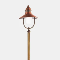 Lampione da Giardino Vintage in Ottone e Rame 3 Misure - Borgo by Il Fanale