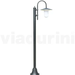Lampione Esterno Stile Vintage in Alluminio Antracite Made in Italy - Belen