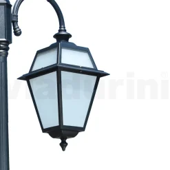 Lampione Giardino a 2 Luci in Alluminio e Vetro Made in Italy - Vivian
