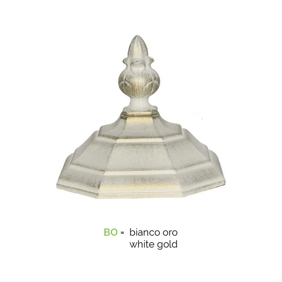 Lampione Giardino Stile Vintage in Alluminio Bianco Made in Italy - Dodo