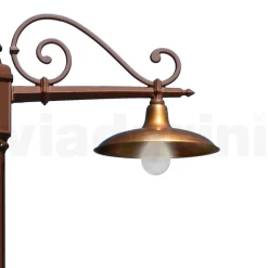 Lampione 2 Luci Stile Vintage in Alluminio e Ottone Made in Italy - Adela