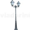 Lampione 2 Luci Stile Vintage in Alluminio e Vetro Made in Italy - Vivian