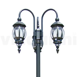 Lampione 3 Luci Stile Vintage in Alluminio Antracite Made in Italy - Impero