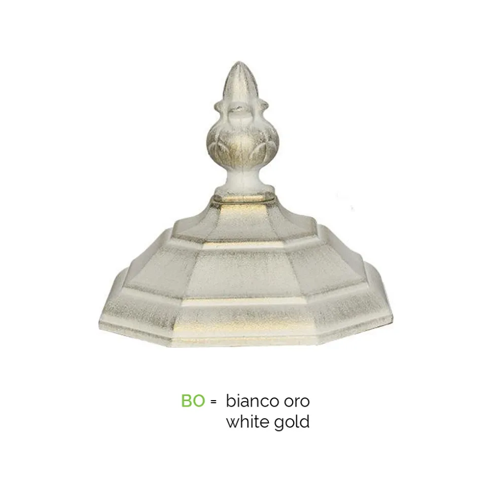 Lampione Stile Vintage a 3 Luci in Alluminio Bianco Made in Italy - Dodo