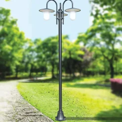 Lampione Stile Vintage a 3 Luci in Alluminio Realizzato in Italia - Belen