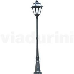 Lampione Stile Vintage in Alluminio e Vetro Realizzato in Italia - Vivian
