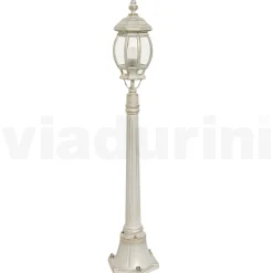 Lampione Stile Vintage in Alluminio Bianco Realizzato in Italia - Dodo