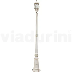 Lampione Stile Vintage in Alluminio Bianco Realizzato in Italia - Dodo