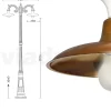 Lampione Stile Vintage 2 Luci in Alluminio e Ottone Made in Italy - Adela