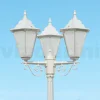 Lampione Stile Vintage 3 Luci in Alluminio e Vetro Made in Italy - Terella