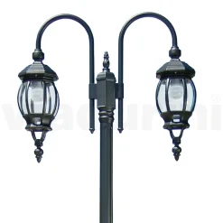 Lampione Stile Vintage 2 Luci in Alluminio Antracite Made in Italy - Impero