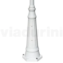 Lampione Vintage a 3 Luci in Alluminio e Ottone Made in Italy - Adela