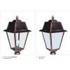 Lampione Vintage a 2 Luci in Alluminio e Vetro Made in Italy - Doroty