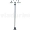 Lampione Vintage da Giardino 2 Luci in Alluminio Made in Italy - Belen