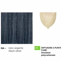 Lanterna a parete per esterno in alluminio prodotta in Italia, Anusca