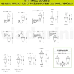 Lanterna da Esterno in Vetro e Alluminio in 5 Diverse Finiture - Alchimista
