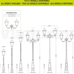 Lanterna da Esterno in Vetro e Alluminio in 5 Diverse Finiture - Alchimista