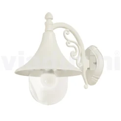 Lanterna per giardino a parete in alluminio bianco made in Italy,Anusca