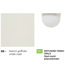 Lanterna per giardino a parete in alluminio bianco made in Italy,Anusca