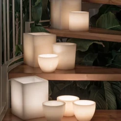 Lanterna Profumata in Cera Effetto Graffiato con Lumino Made in Italy - Famme