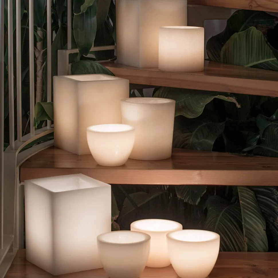 Lanterna Profumata in Cera Effetto Graffiato con Lumino Made in Italy - Famme