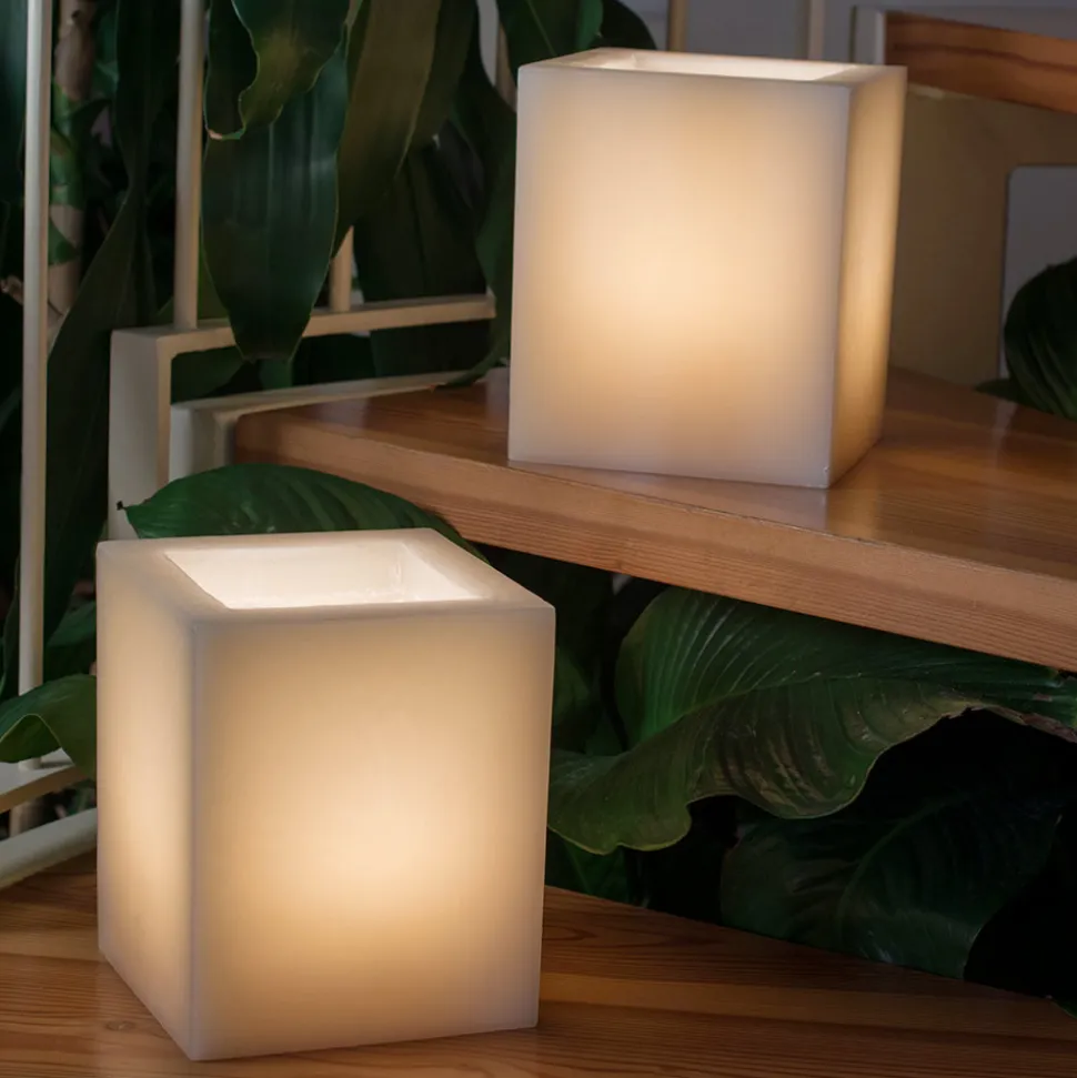 Lanterna Profumata in Cera Effetto Graffiato con Lumino Made in Italy - Famme