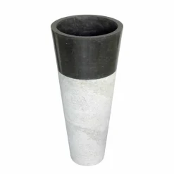 Lavabo a Colonna Conico in Pietra Naturale Nera Raja, design e funzionalità