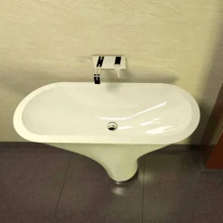 Lavabo a colonna design moderno Flounder made in Italy