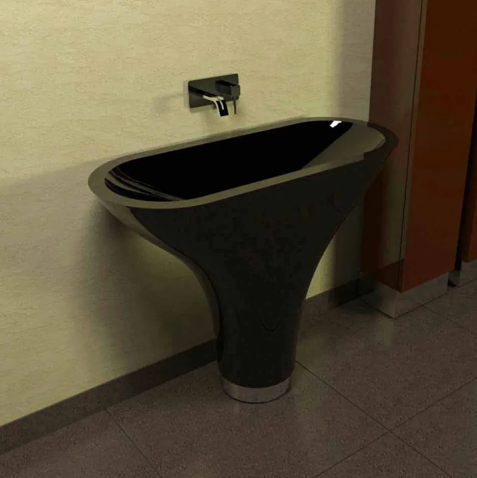 Lavabo a colonna design moderno Flounder made in Italy